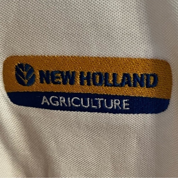 Cabela’s New Holland Agriculture Short Sleeve Polo Shirt White Large Men Coastal - Picture 5 of 6